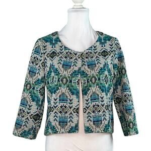 La Fee Maraboutee Size US M EU 38 Jacket 3/4 Sleeve Southwestern Woven Boxy